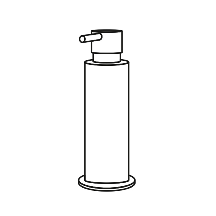 ADJ Диспенсер для жидкого мыла, D7xH19(L0,15) см., цвет: черный/хром
