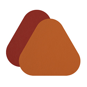ADJ Костер 12x12см., треугольный, натуральная кожа, цвет: коньяк/бордо
