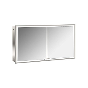 Emco Prime Зеркальный шкаф 130см., с подсветкой LED Facelift встраив. модель, 2-дверки, IP 20 зеркальная задняя стенка