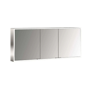 Emco Prime Зеркальный шкаф с подсветкой LED навесная модель, 1600 mm, 3-дверки, IP 20 с Lichtpaket, стеклянная задняя стенка, цвет белый