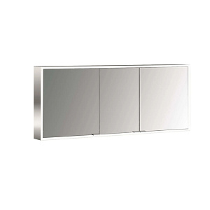 Emco Prime Зеркальный шкаф с подсветкой LED навесная модель, 1600 mm, 3-дверки, IP 20 стеклянная задняя стенка, цвет белый