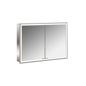 Emco Prime Зеркальный шкаф 100см., с подсветкой LED Facelift встраив. модель, 2-дверки, IP 20 зеркальная задняя стенка