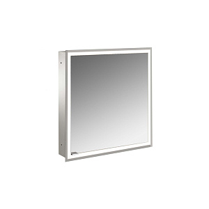 Emco Prime Зеркальный шкаф 60см., с подсветкой LED Facelift встраив. модель, 1-дверка, IP 20 петли справа, зеркальная задняя стенка
