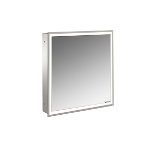 Emco Prime Зеркальный шкаф 60см., с подсветкой LED Facelift встраив. модель, 1-дверка, IP 20 петли слева, зеркальная задняя стенка