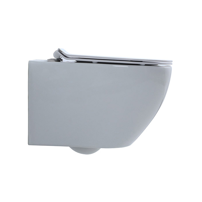 NEMO Унитаз 56x36см., подвесной, безободковый, сиденье микролифт, цвет: белый глянцевый