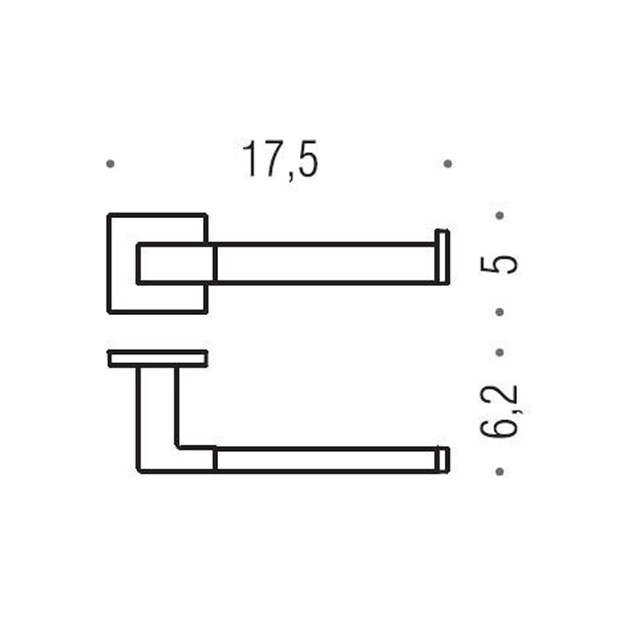 Colombo Basic Q Держатель туалетной бумаги, DX, цвет: хром
