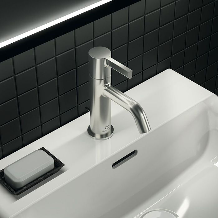 Ideal Standard Joy Смеситель для раковины, на 1 отв., цвет: PVD Silver Storm (Серебряный Шторм)