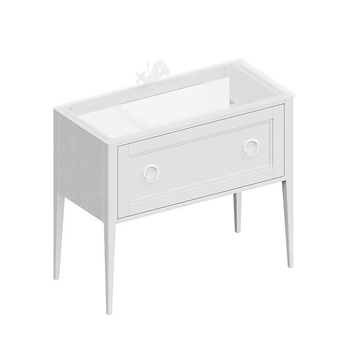 Kerama Marazzi Plaza Classic Тумба напольная 100см, 1 ящик, цвет: белый матовая