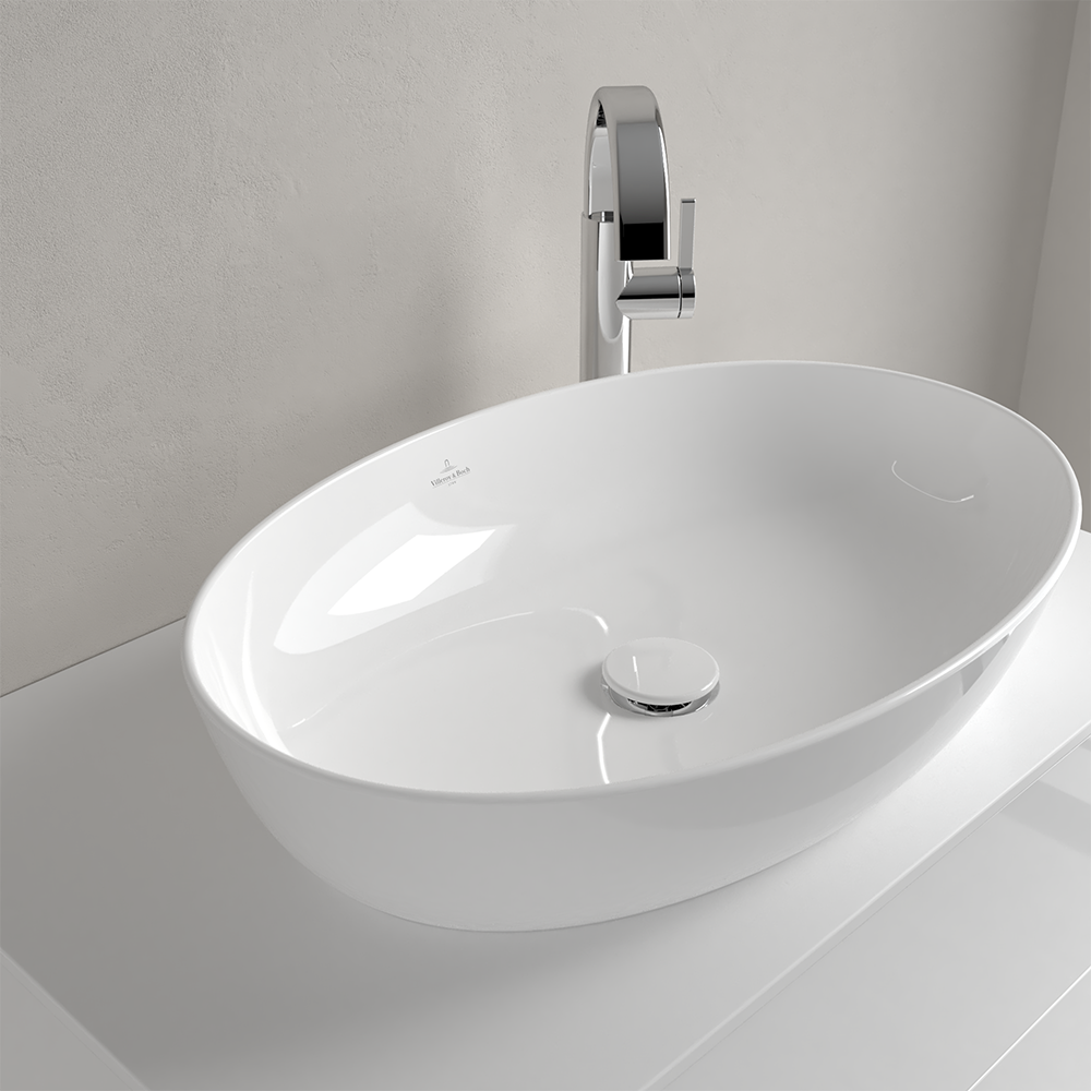 Villeroy&Boch Artis Раковина овальная 61x41x13см, без перелива, CeramicPlus, цвет альпийский белый