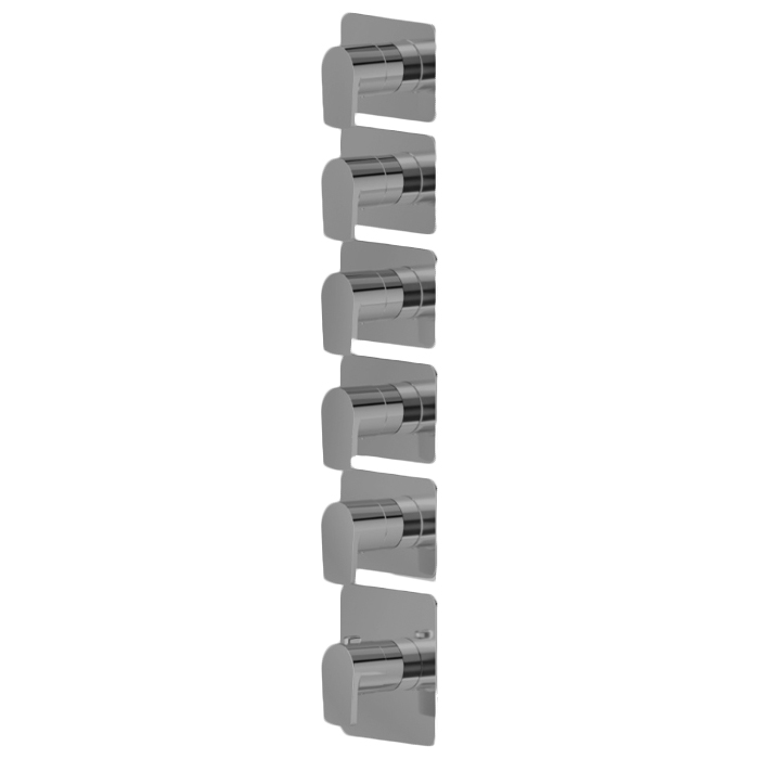 Newform Haka Смеситель для душа, термостатический, на 5 потоков, цвет: PVD brushed stainless steel
