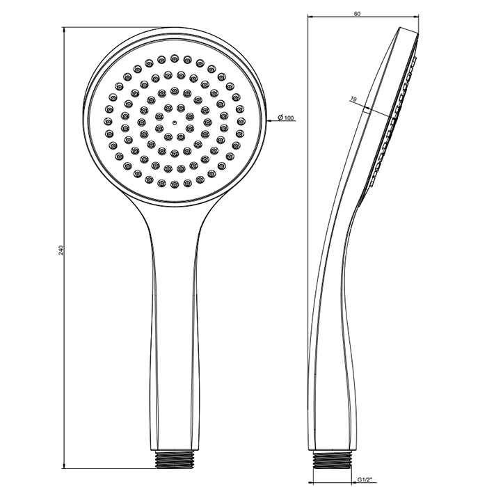 Gessi Emporio shower Ручной душ, с защитой от известкового налёта, цвет: хром