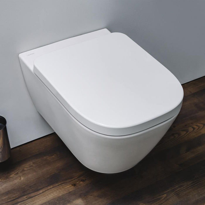 Laufen Meda Унитаз 54x36x35.5см., подвесной, безободковый, смыв Tornado, с сиденьем микролифт, цвет: белый глянцевый