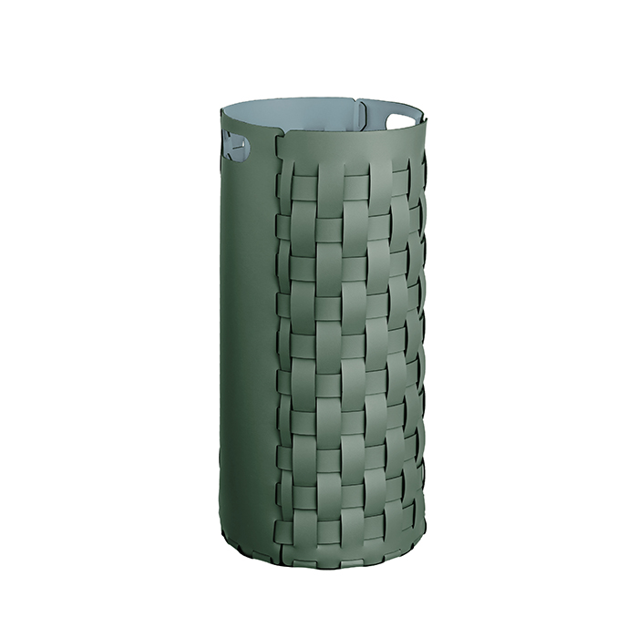 ADJ Круглая корзина для белья, D33x68 см., цвет: эвкалипт/небесный