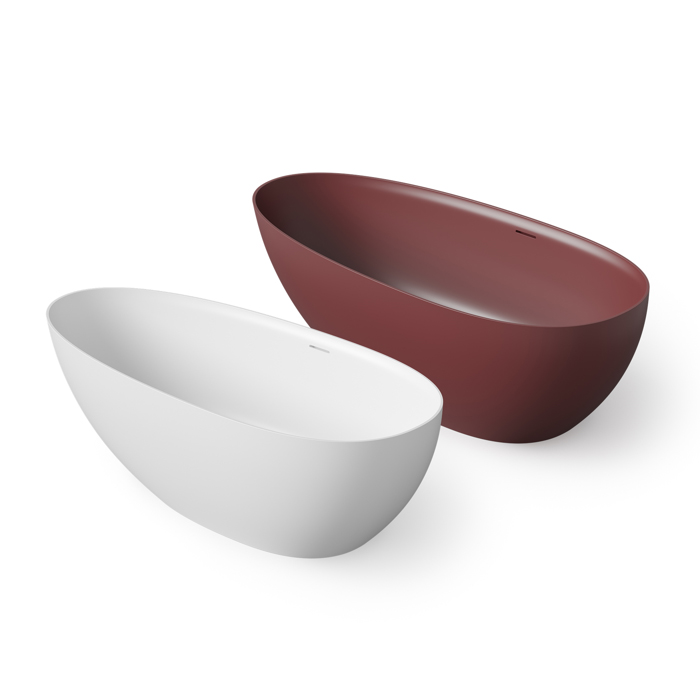 Dea Design Edge Ванна 170x78x56см., отдельностоящая, Solid Surface, цвет: White №18