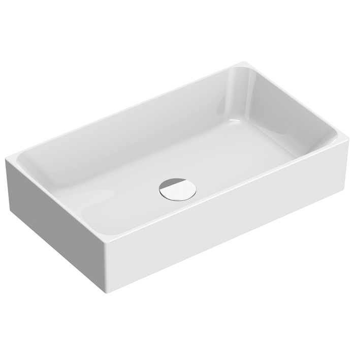 Catalano Premium Раковина 60x35см накладная, без отв., цвет: белый глянцевый