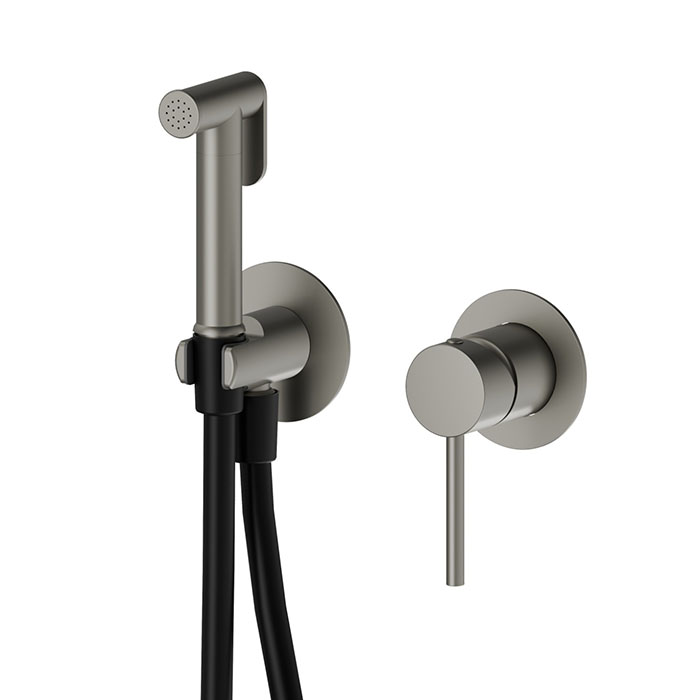 Newform Shut Off Гигиенический душ, внешняя часть, цвет: titanium satin