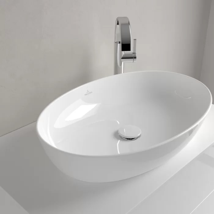 Villeroy&Boch Artis Раковина 61х42х12.5см., накладная, без отв., без перелива, TitanCeram, цвет: альпийский белый