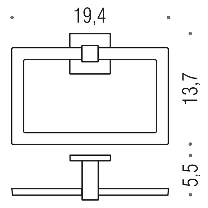 Colombo Basic Q Полотенцедержатель кольцо, цвет: хром