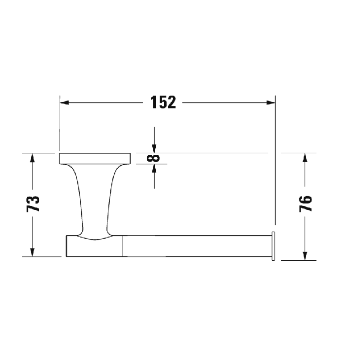 Duravit Starck T Держатель т/б, подвесной, цвет: bronze Brushed