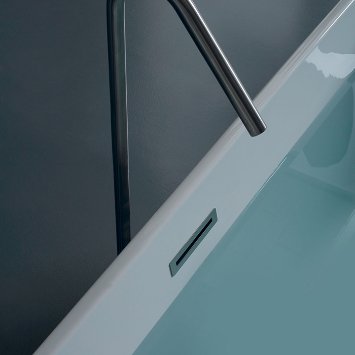 Kerasan Ego Ванна отдельностоящая, акриловая  160х70х55см в комплекте со сливом Click-clack, цвет: белый