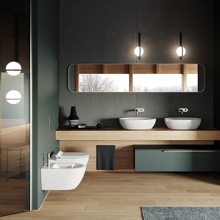 GSI Pura Унитаз подвесной 55х36см., Swirlflush с креплением, безободковый, цвет: белый глянцевый