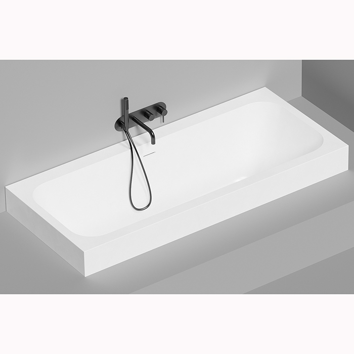 Salini Orlanda Axis Встраиваемая ванна на ножках 180х80х60cм., "Up&Down", сифон, интегрированный слив-перелив, материал: S-Sense, цвет: белый матовый