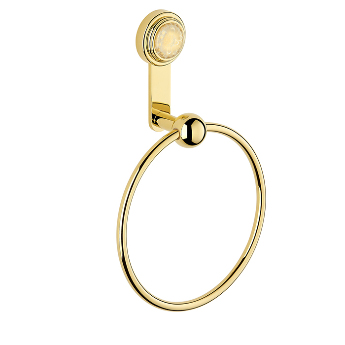 THG Dahlia Полотенцедержатель - кольцо 18см., подвесной, цвет: золото