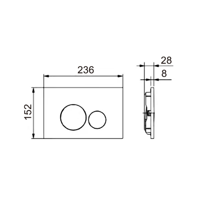 NEMO Клавиша смыва, круглые кнопки, цвет: черный матовый