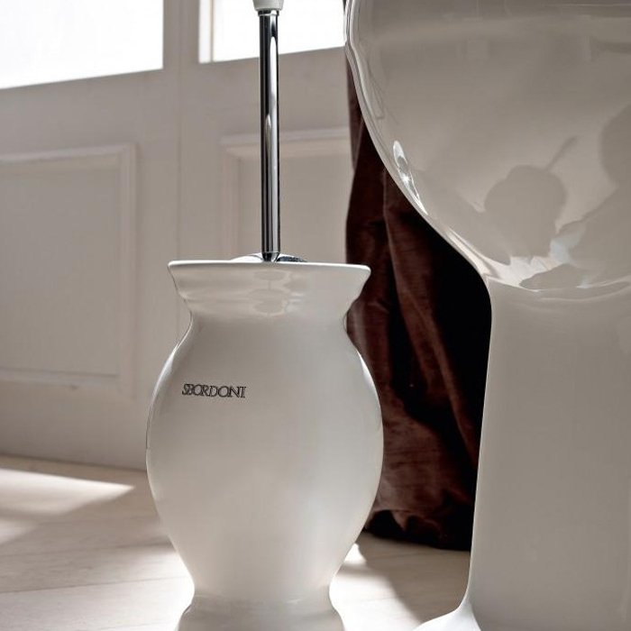 Sbordoni Calla Туалетный ершик, напольный, цвет: керамика/хром