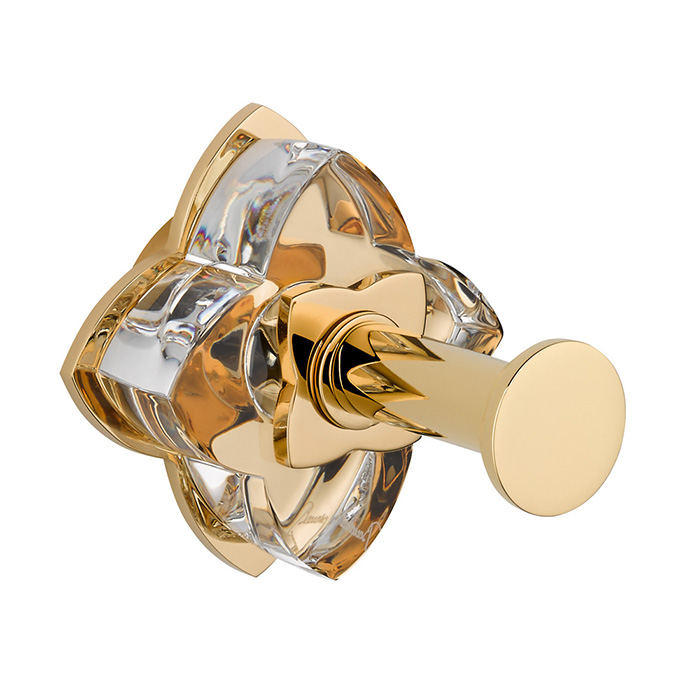 THG Pétale de cristal clair Крючок подвесной, длинный, цвет: золото/прозрачный хрусталь