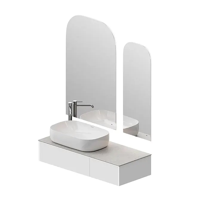 Kerama Marazzi Magica Тумба подвесная, 115.4х48.5х22см., 2 ящика, цвет: утренний серый матовый