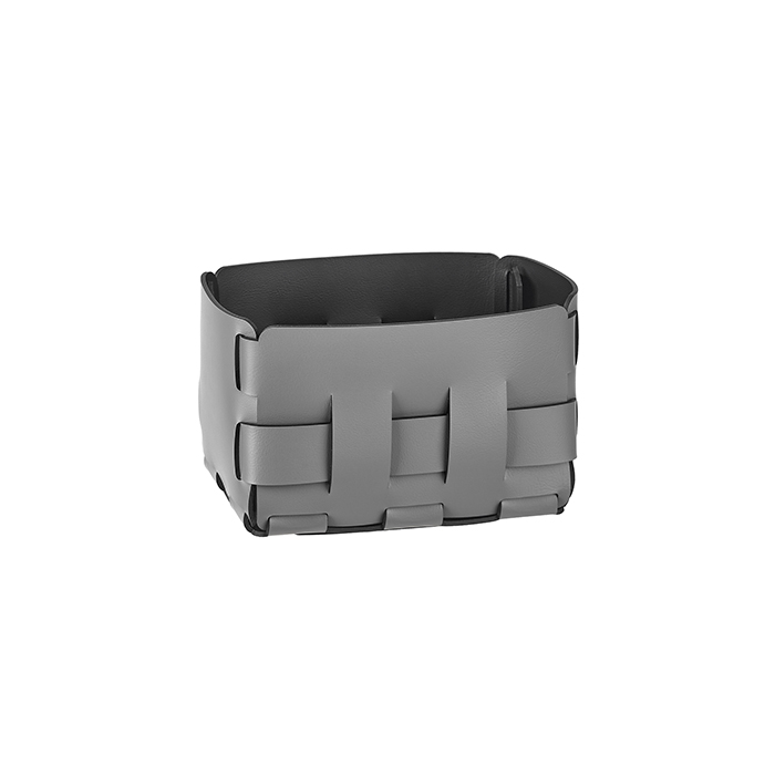 Colombo Adj Корзинка Mini Bottega, 12x19H13 см, цвет: серый/черный