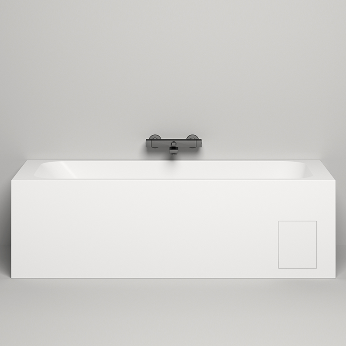 Salini Orlanda Встраиваемая ванна 160х70х60cм, "Up&Down", сифон, щелевой слив-перелив, S-Stone, цвет: белый матовый