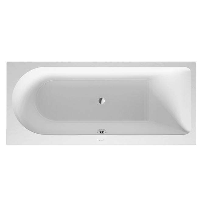 Duravit Darling New  Ванна 170х75x60см, акриловая, прямоугольная встраиваемая или с панелями,с наклоном для спины справа, цвет: белый