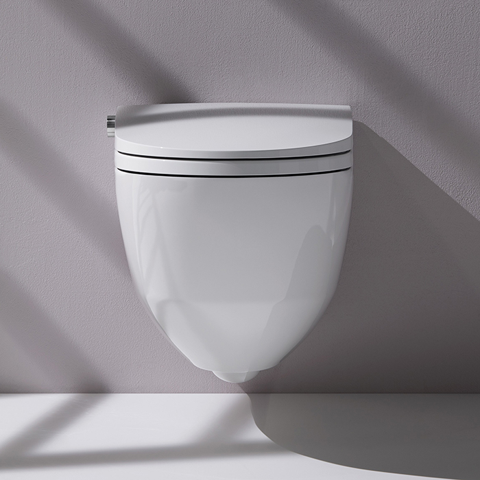 Laufen Cleanet Riva Унитаз-биде подвесной 60х39.5х40.5см, безободковый, пульт управления, с сиденьем, покрытие LCC, цвет: белый матовый