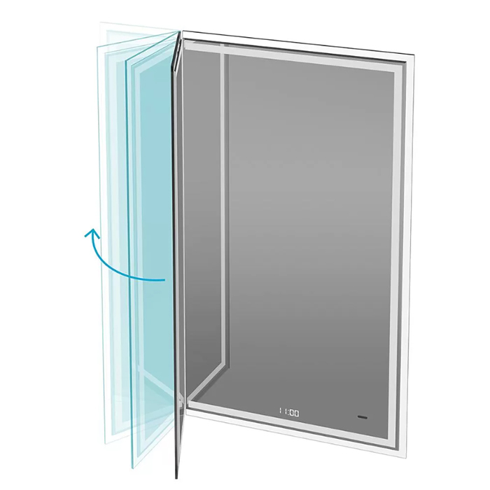 Kerama Marazzi Tecno Зеркало 65х85см., с поворотной дверцей, подсветкой и функцией антизапотевание