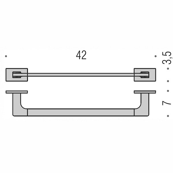 Colombo Look Полотенцедержатель 42см, цвет: хром