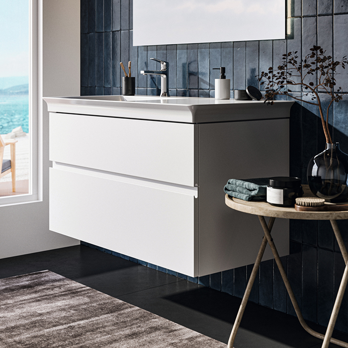 Ideal Standard Finesse Тумба с раковиной 100x50см, подвесная, SX, 2 ящика, 1 отв., цвет: белый матовый