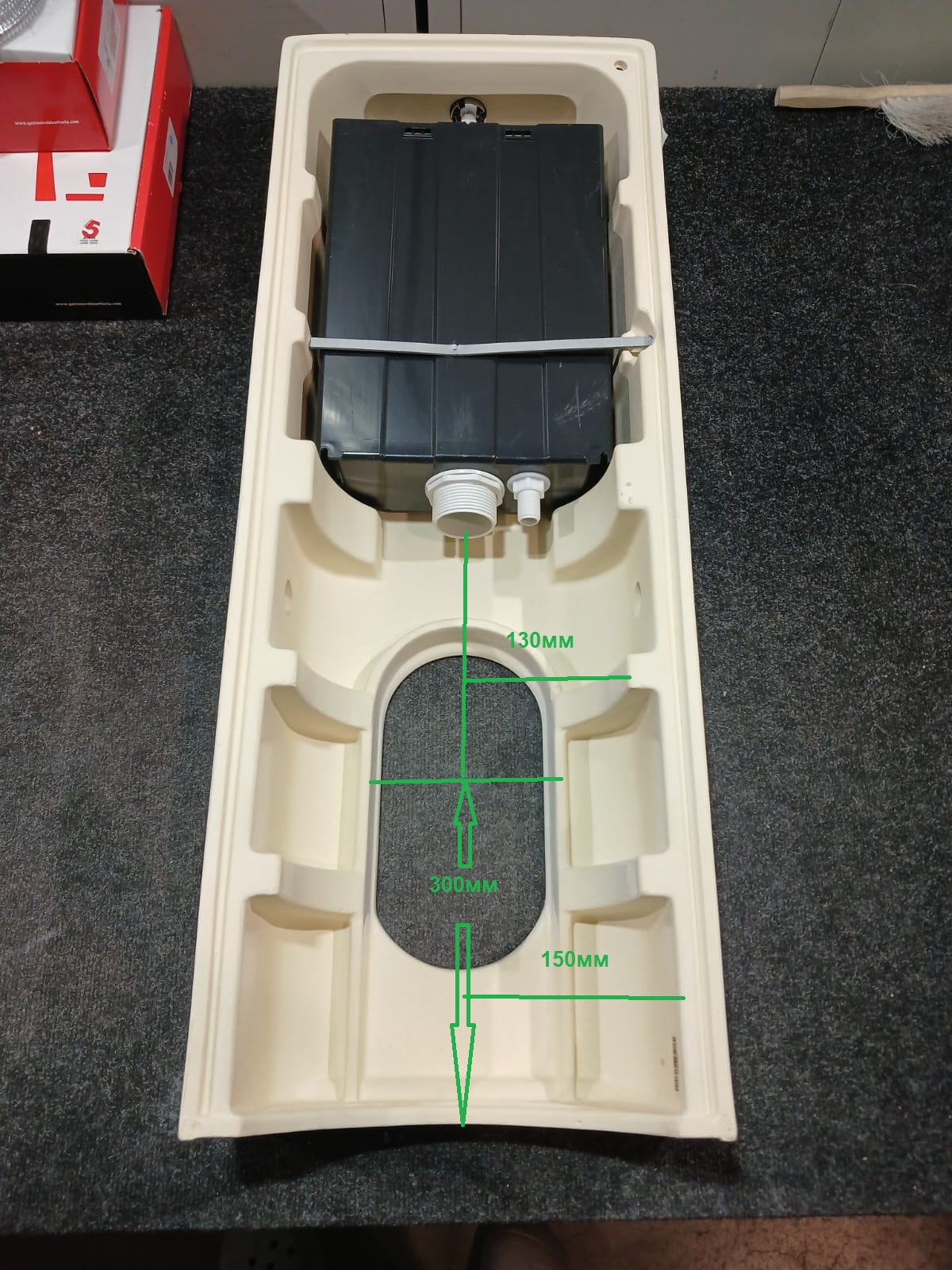 Kerasan Flo унитаз приставной 52х36см, слив в стену, с бачком напольным, с белым сиденьем Slim
