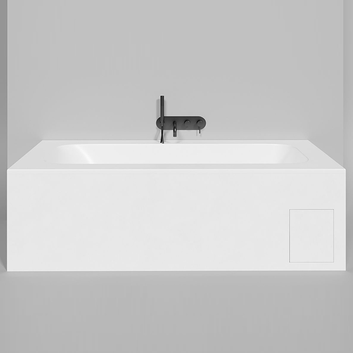 Salini Orlanda Plus Встраиваемая ванна 190х100х60cм, "Up&Down", сифон, щелевой слив-перелив, S-Sense, цвет: белый матовый