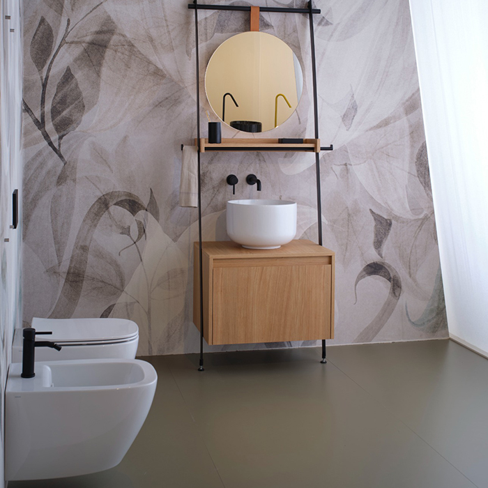 Simas Juniper Унитаз напольный 53x37см, слив TORNADO (green vertigo), цвет: белый