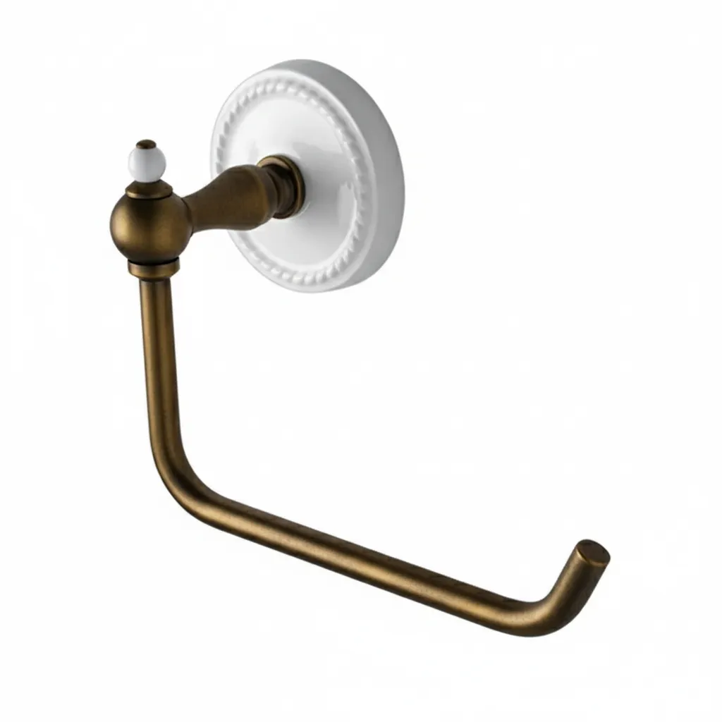 Devon&Devon Dorothy Держатель туалетного рулона подвесной, цвет: бронза/белый