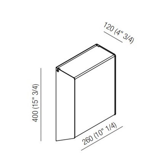 Agape Mach 2 Диспенсер для бумажных полотенец подвесной 40x26x12 см, цвет: сатин