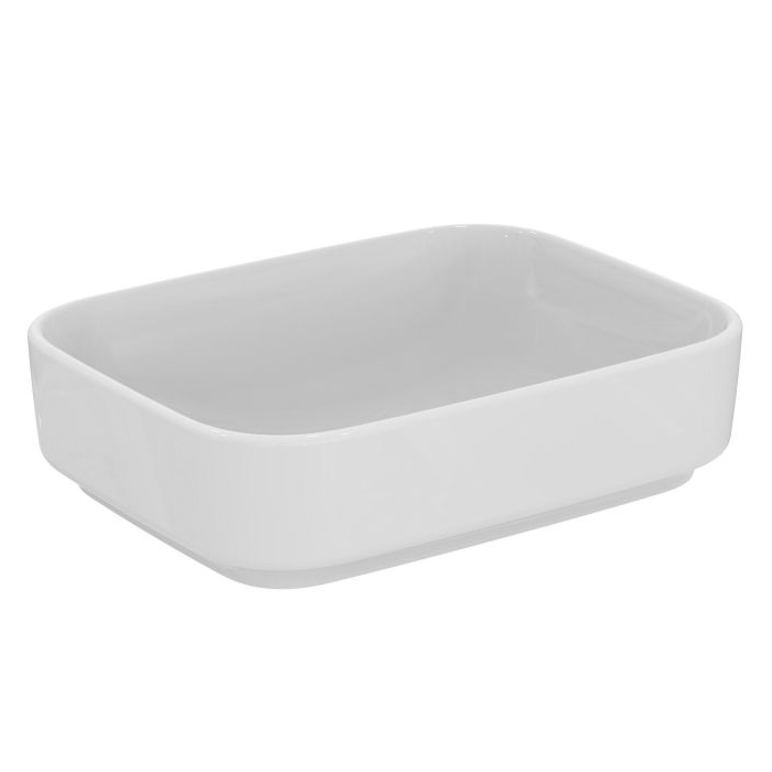 Ideal Standard i.life Раковина 55х40х13см., накладная, без отв., без перелива, без крепежа, цвет: белый глянцевый