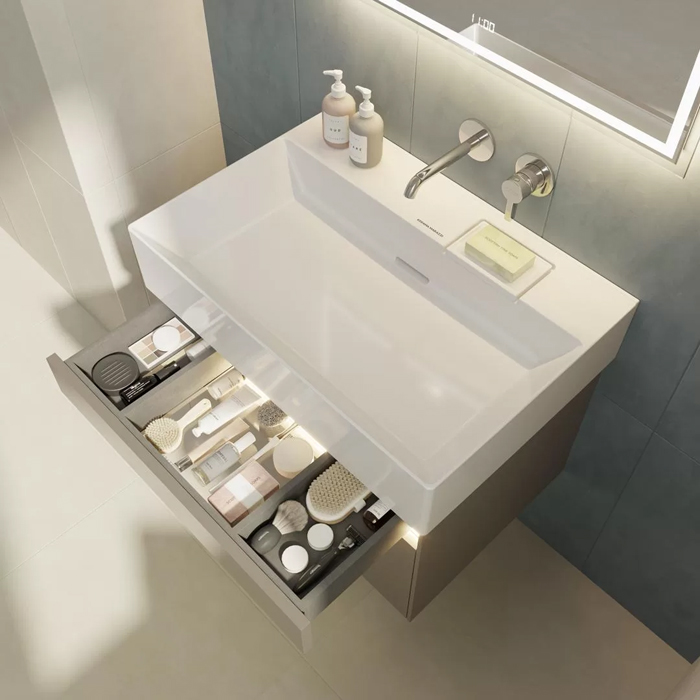 Kerama Marazzi Logica Тумба подвесная 67x46x40.3см., 2 ящика, цвет: песчаный