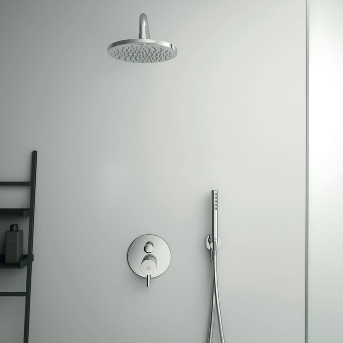Ideal Standard Ceraline Душевой комплект: встраиваемый смеситель для ванны/душа, верхний душ Ø20см., держатель, лейка для душа и шланг 175см., цвет: хром
