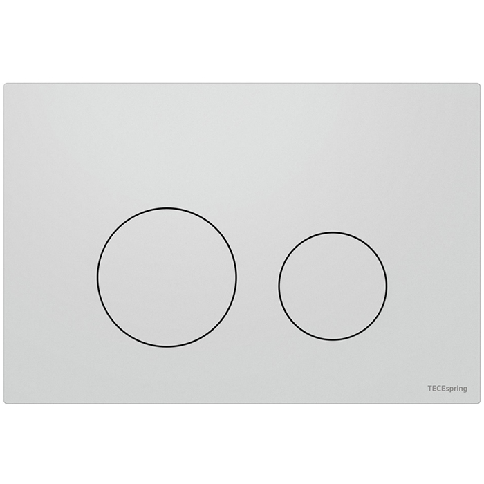 TECEspring Панель смыва для унитаза, пластиковая, плоская, цвет: белый матовый