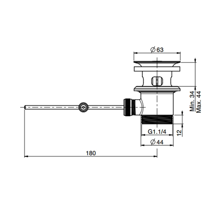 Fima Carlo Frattini Complementi Bagno Донный клапан, 1/4 NF, с пробкой из латуни, цвет: золото