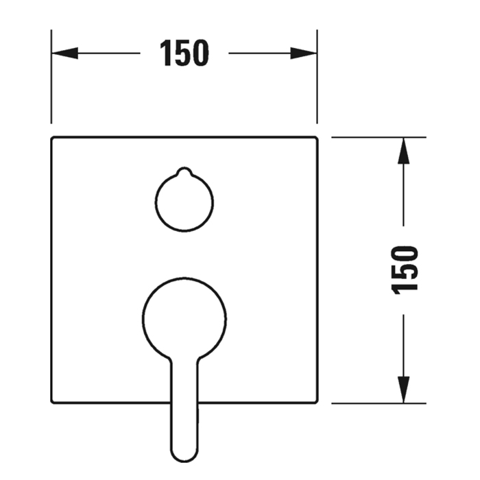 Duravit C.1 Смеситель для ванны, встраиваемый, с перепускным клапаном, цвет: хром