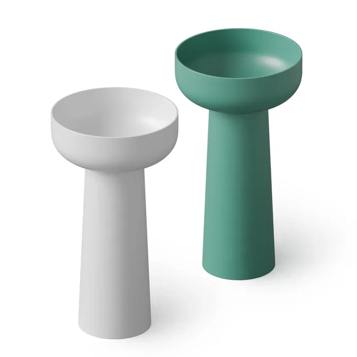 Dea Design Pedestal Basin Раковина 48х48х88см., напольная, без отв., Solid Surface, цвет: White №18